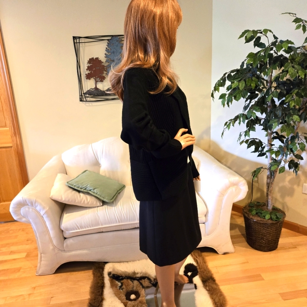 Apt.9 Black Knit Open Cardigan Size Large - image 6